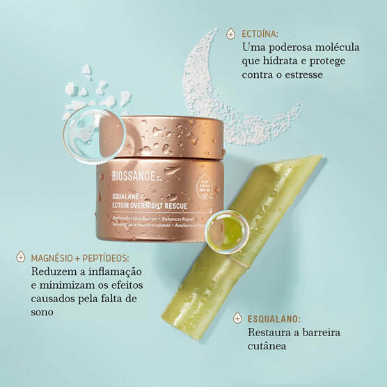 Hidratante Noturno Repara&ccedil;&atilde;o Profunda Biossance SQUALANE ECTOIN OVERNIGHT RESCUE